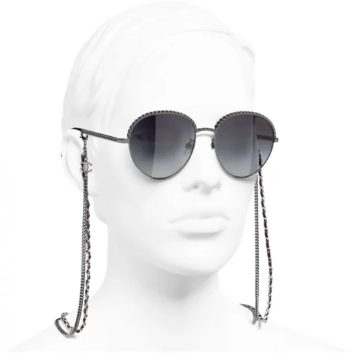 Chanel - Pantos Sunglasses - Silver Gray - Chanel Eyewear - Avvenice