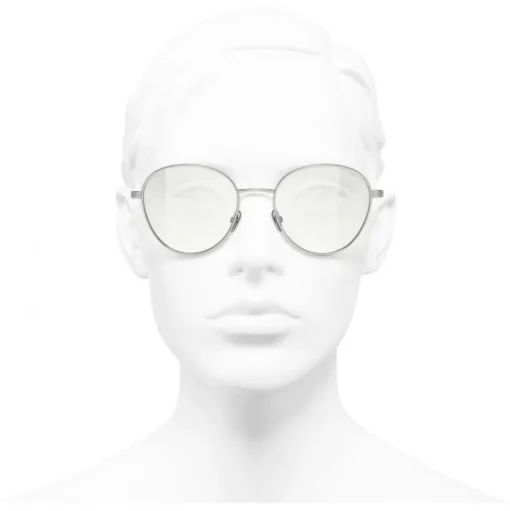 Chanel - Pantos Sunglasses - Silver Transparent - Chanel Eyewear - Avvenice