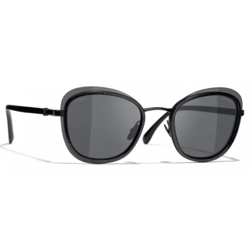 Chanel - Pantos Sunglasses - Black Gray - Chanel Eyewear - Avvenice