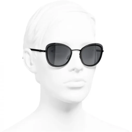 Chanel - Pantos Sunglasses - Black Gray - Chanel Eyewear - Avvenice