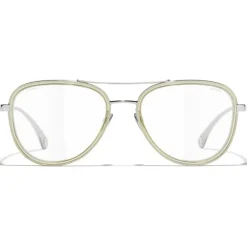 Chanel - Pilot Sunglasses - Silver Beige Transparent - Chanel Eyewear - Avvenice