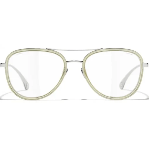 Chanel - Pilot Sunglasses - Silver Beige Transparent - Chanel Eyewear - Avvenice