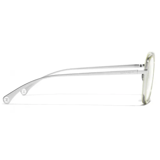 Chanel - Pilot Sunglasses - Silver Beige Transparent - Chanel Eyewear - Avvenice