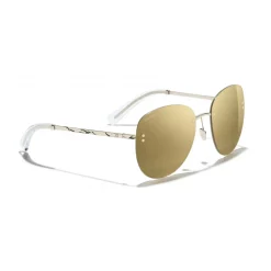 Chanel - Pilot Sunglasses - Gold Glitter - Chanel Eyewear - Avvenice