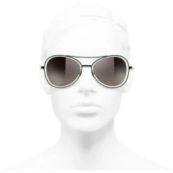 Chanel - Pilot Sunglasses - Black Gray - Chanel Eyewear - Avvenice