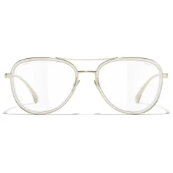 Chanel - Pilot Sunglasses - Gold Transparent - Chanel Eyewear - Avvenice