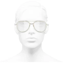 Chanel - Pilot Sunglasses - Gold Transparent - Chanel Eyewear - Avvenice