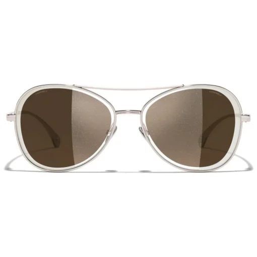 Chanel - Pilot Sunglasses - Pink Brown - Chanel Eyewear - Avvenice