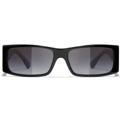 Chanel - Rectangle Sunglasses - Black Gray - Chanel Eyewear - Avvenice