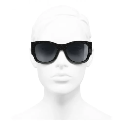 Chanel - Rectangle Sunglasses - Black Gray - Chanel Eyewear - Avvenice
