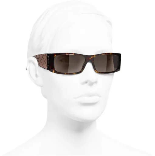 Chanel - Rectangle Sunglasses - Dark Tortoise Brown - Chanel Eyewear - Avvenice