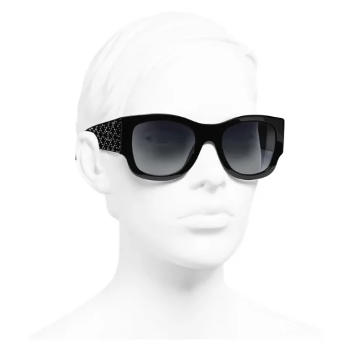 Chanel - Rectangle Sunglasses - Black Gray Gradient - Chanel Eyewear - Avvenice