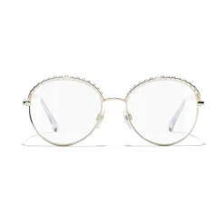 Chanel - Round Sunglasses - Gold Transparent - Chanel Eyewear - Avvenice