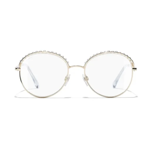 Chanel - Round Sunglasses - Gold Transparent - Chanel Eyewear - Avvenice