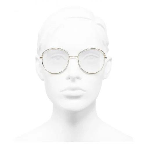 Chanel - Round Sunglasses - Gold Transparent - Chanel Eyewear - Avvenice