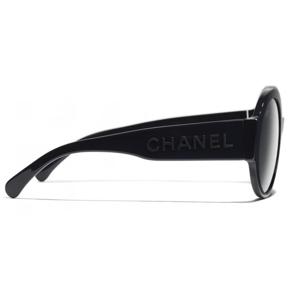 Chanel - Round Sunglasses - Dark Blue Gray - Chanel Eyewear - Avvenice