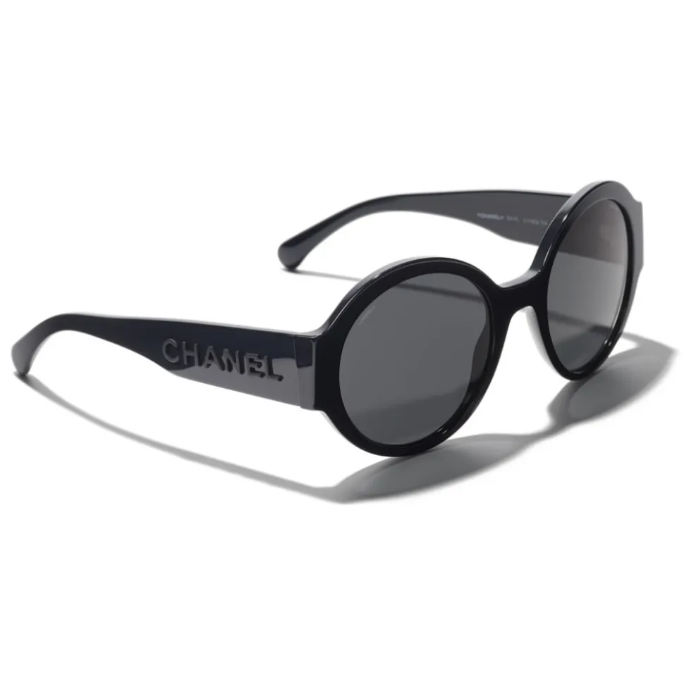 Chanel - Round Sunglasses - Dark Blue Gray - Chanel Eyewear - Avvenice