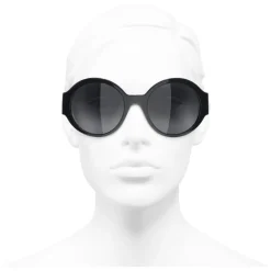 Chanel - Round Sunglasses - Dark Blue Gray - Chanel Eyewear - Avvenice