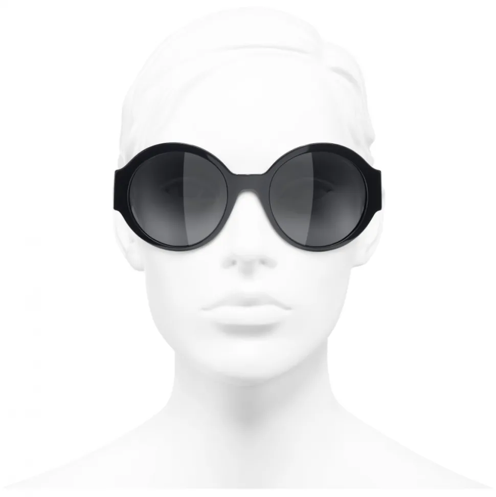 Chanel - Round Sunglasses - Dark Blue Gray - Chanel Eyewear - Avvenice