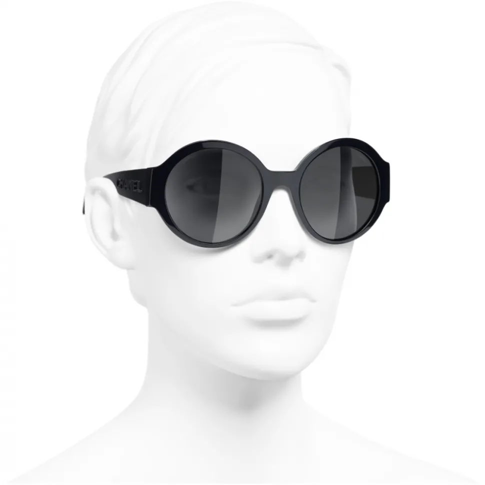 Chanel - Round Sunglasses - Dark Blue Gray - Chanel Eyewear - Avvenice