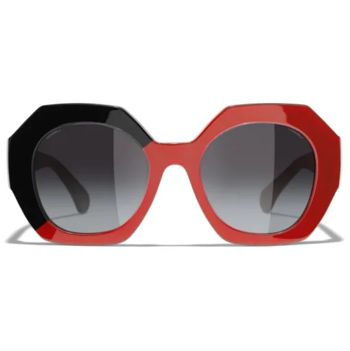 Chanel - Round Sunglasses - Black Coral Gray - Chanel Eyewear - Avvenice
