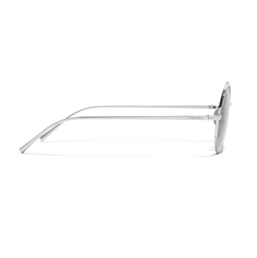 Chanel - Round Sunglasses - Silver Gray - Chanel Eyewear - Avvenice