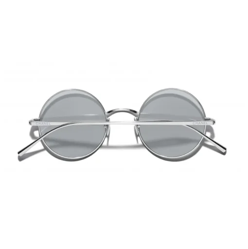 Chanel - Round Sunglasses - Silver Gray - Chanel Eyewear - Avvenice