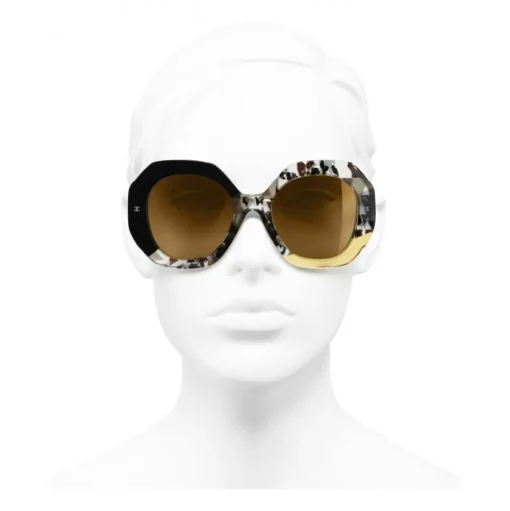 Chanel - Round Sunglasses - Black Yellow - Chanel Eyewear - Avvenice