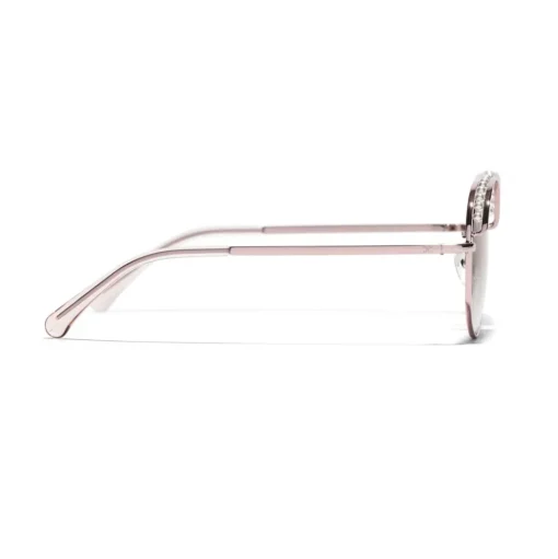 Chanel - Round Sunglasses - Pink Gold - Chanel Eyewear - Avvenice