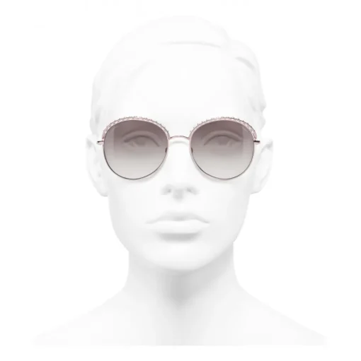 Chanel - Round Sunglasses - Pink Gold - Chanel Eyewear - Avvenice