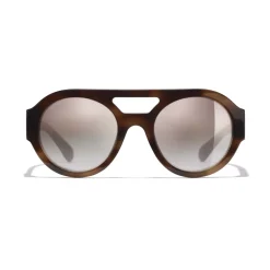 Chanel - Round Sunglasses - Tortoise Brown Mirror - Chanel Eyewear - Avvenice
