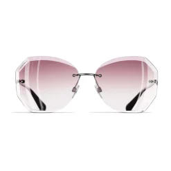 Chanel - Round Sunglasses - Silver Pink - Chanel Eyewear - Avvenice