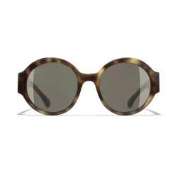 Chanel - Round Sunglasses - Tortoise Brown - Chanel Eyewear - Avvenice