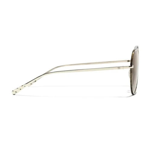 Chanel - Round Sunglasses - Gold Tortoise Brown - Chanel Eyewear - Avvenice