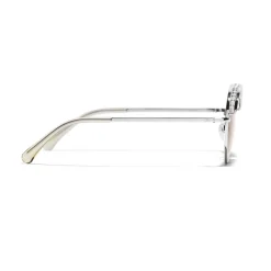 Chanel - Round Sunglasses - Silver Beige - Chanel Eyewear - Avvenice