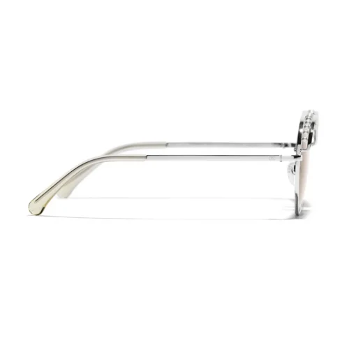 Chanel - Round Sunglasses - Silver Beige - Chanel Eyewear - Avvenice