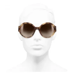 Chanel - Round Sunglasses - Light Tortoise Brown - Chanel Eyewear - Avvenice