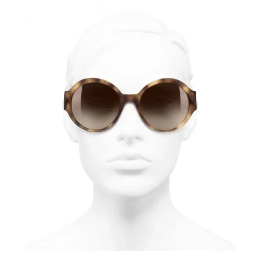 Chanel - Round Sunglasses - Light Tortoise Brown - Chanel Eyewear - Avvenice