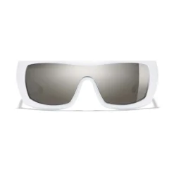 Chanel - Shield Sunglasses - White Gold - Chanel Eyewear - Avvenice