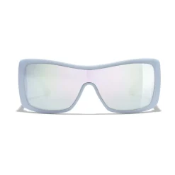 Chanel - Shield Sunglasses - Light Blue Mirror - Chanel Eyewear - Avvenice