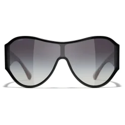 Chanel - Shield Sunglasses - Black Gray - Chanel Eyewear - Avvenice