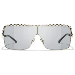 Chanel - Shield Sunglasses - Light Gray - Chanel Eyewear - Avvenice