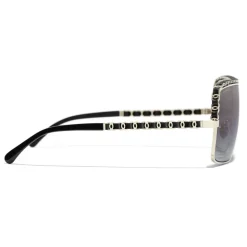 Chanel - Shield Sunglasses - Gray Gradient - Chanel Eyewear - Avvenice