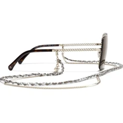 Chanel - Square Sunglasses - Gold Brown - Chanel Eyewear - Avvenice