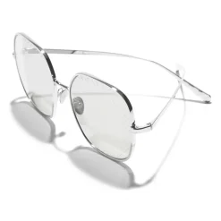 Chanel - Square Sunglasses - Silver Light Gray - Chanel Eyewear - Avvenice