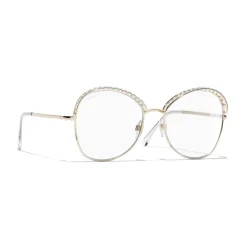 Chanel - Square Sunglasses - Gold Transparent - Chanel Eyewear - Avvenice