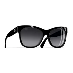 Chanel - Square Sunglasses - Black Gray - Chanel Eyewear - Avvenice