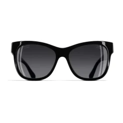 Chanel - Square Sunglasses - Black Gray - Chanel Eyewear - Avvenice