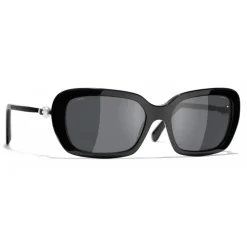 Chanel - Square Sunglasses - Black Gray - Chanel Eyewear - Avvenice