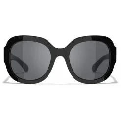 Chanel - Square Sunglasses - Black Gray - Chanel Eyewear - Avvenice